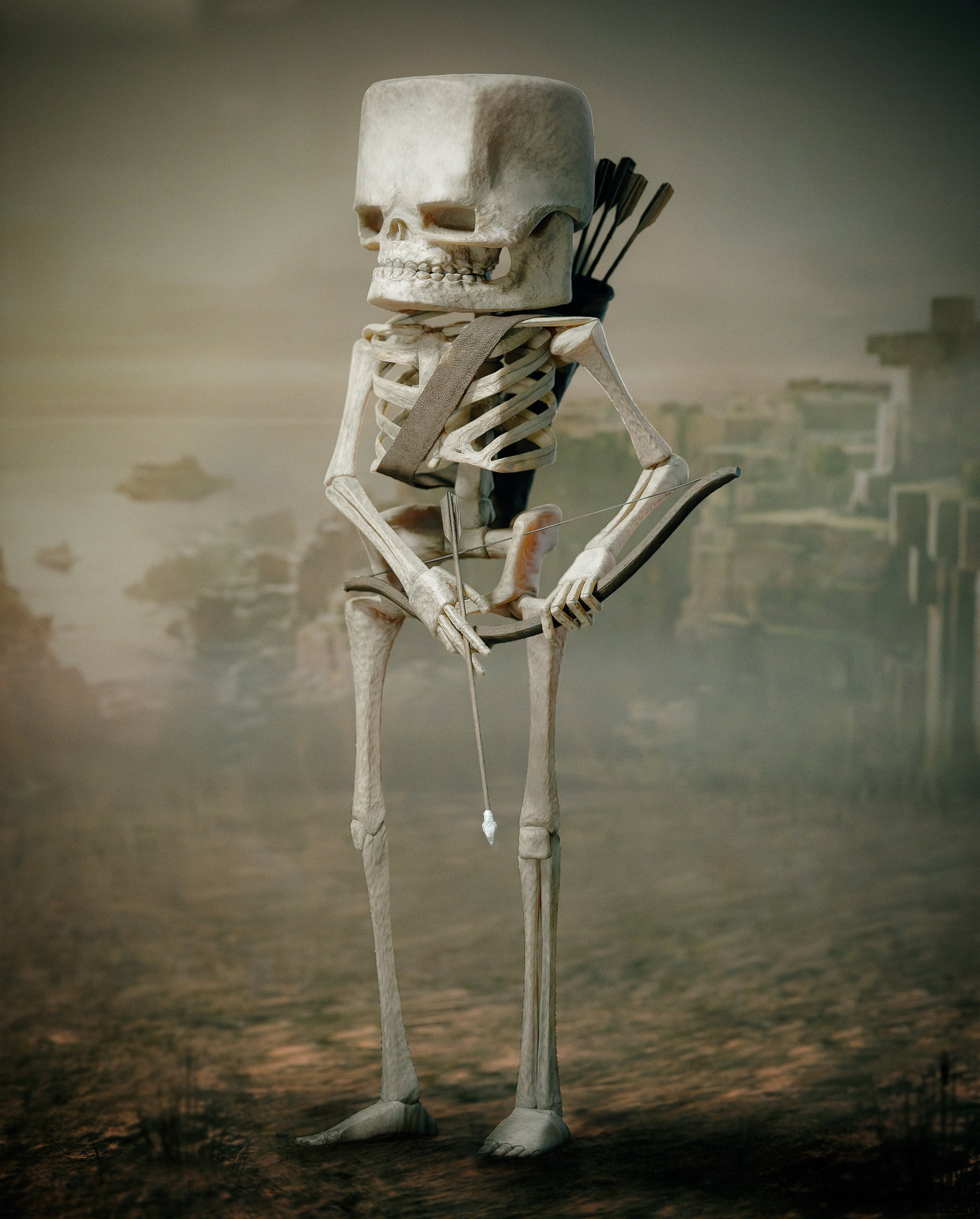 A Minecraft Movie — Skeleton: character and creature explorations for A Minecraft Movie, character design by Roberto Digiglio