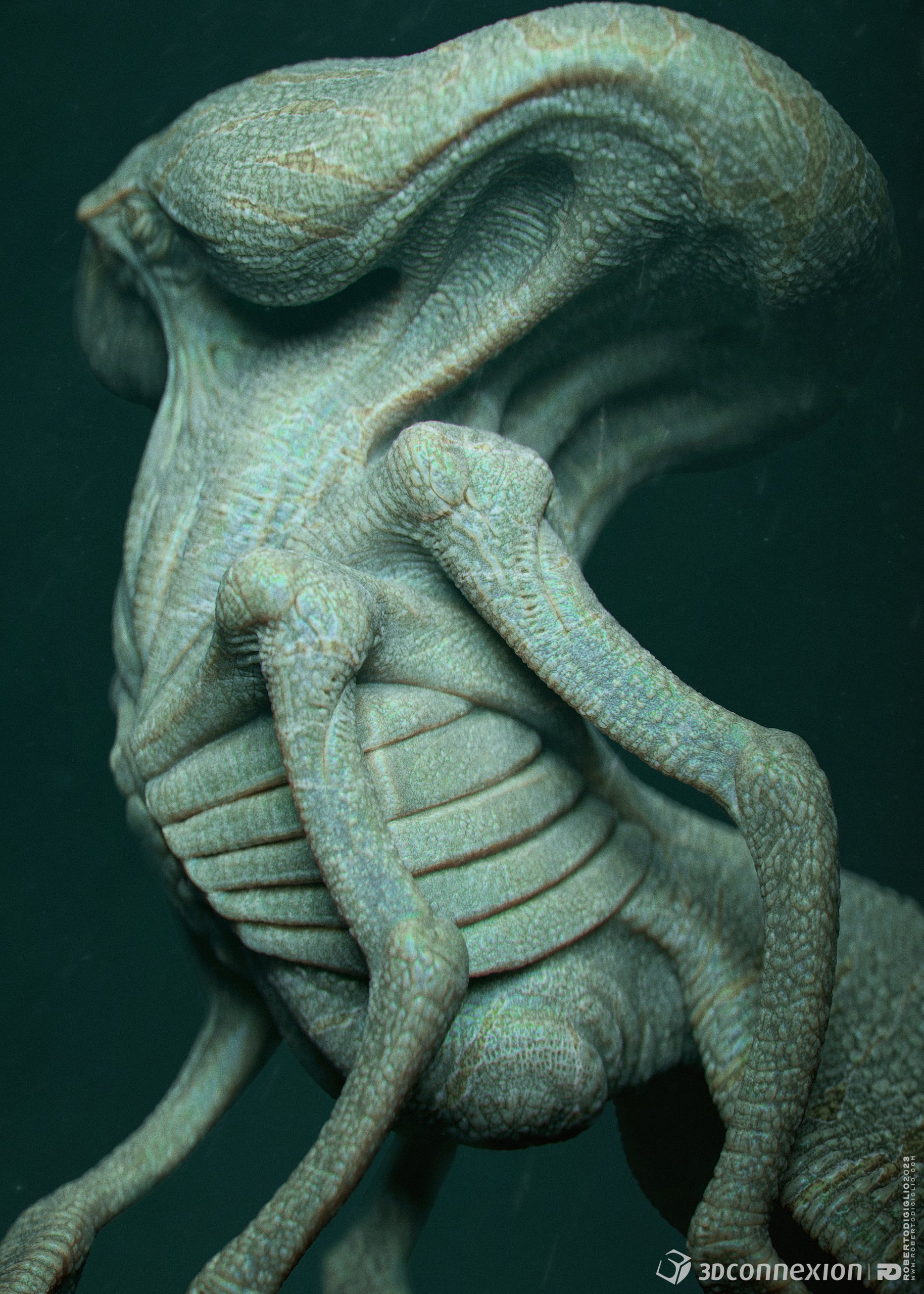 Alien of the Depths — image 6: a deep-sea alien creature, creature design by Roberto Digiglio