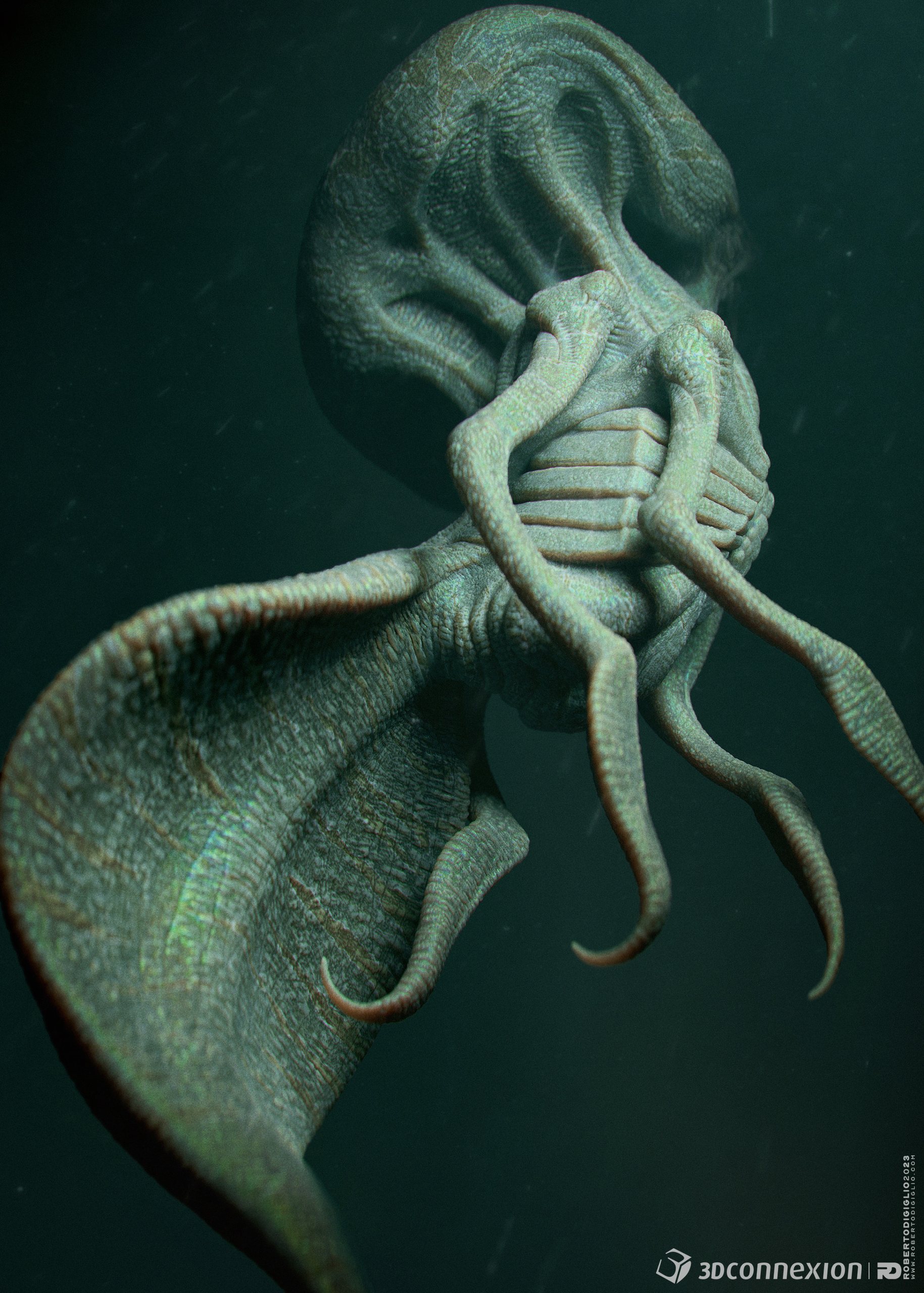 Alien of the Depths — image 7: a deep-sea alien creature, creature design by Roberto Digiglio
