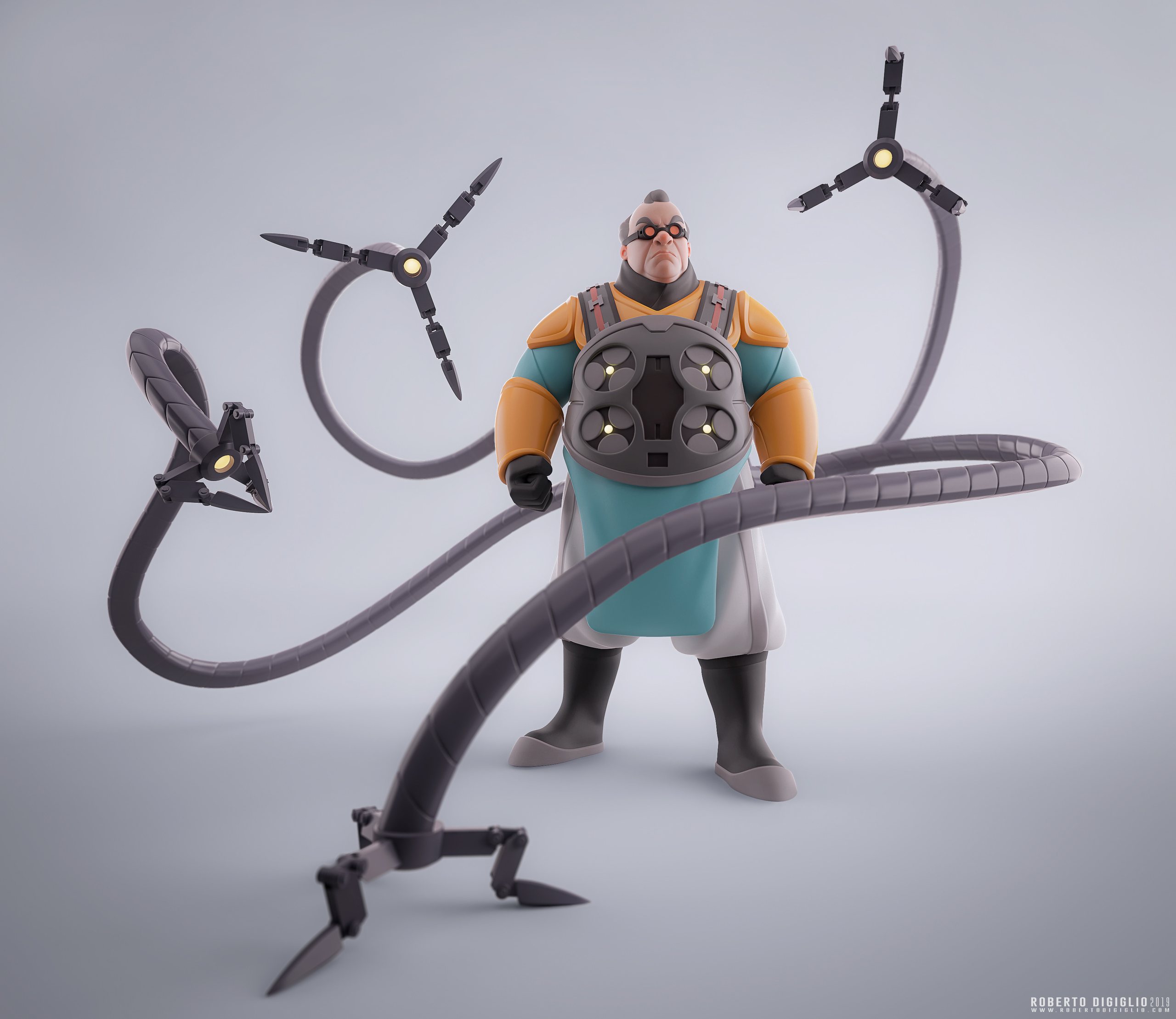 Doctor Octopus — Fan Art — Doctor Octopus reimagined in a Disney Infinity style, character design by Roberto Digiglio