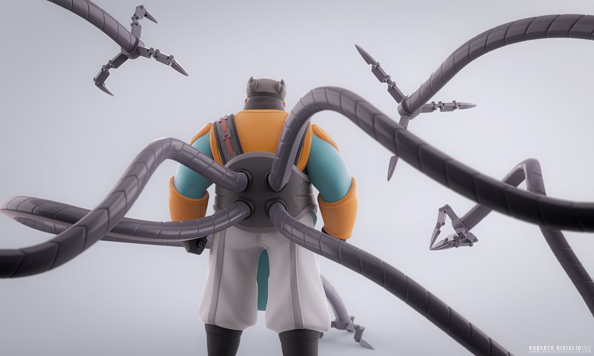 Doctor Octopus — Fan Art — Doctor Octopus reimagined in a Disney Infinity style, character design by Roberto Digiglio — final render