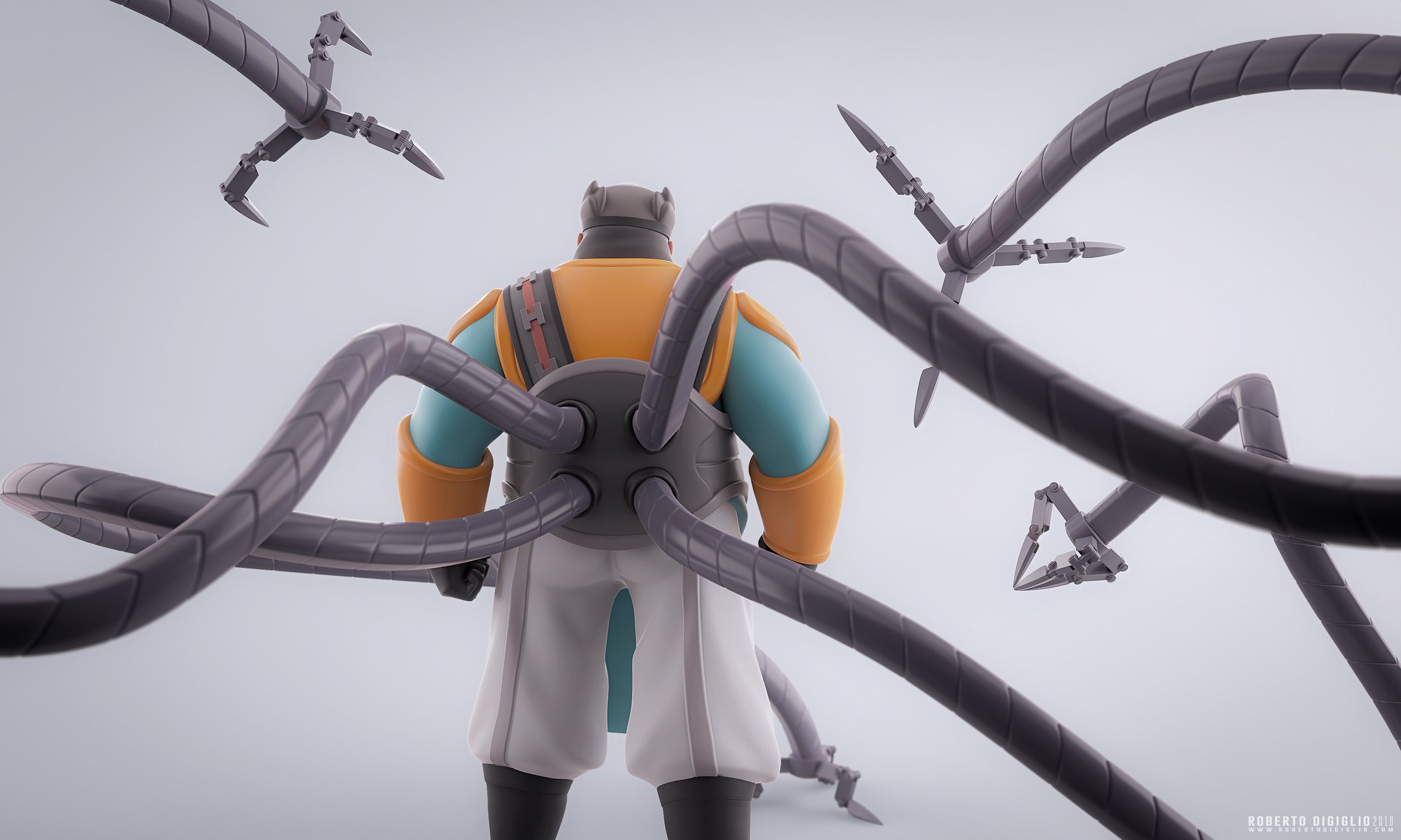 Doctor Octopus — Fan Art — image 3: Doctor Octopus reimagined in a Disney Infinity style, character design by Roberto Digiglio