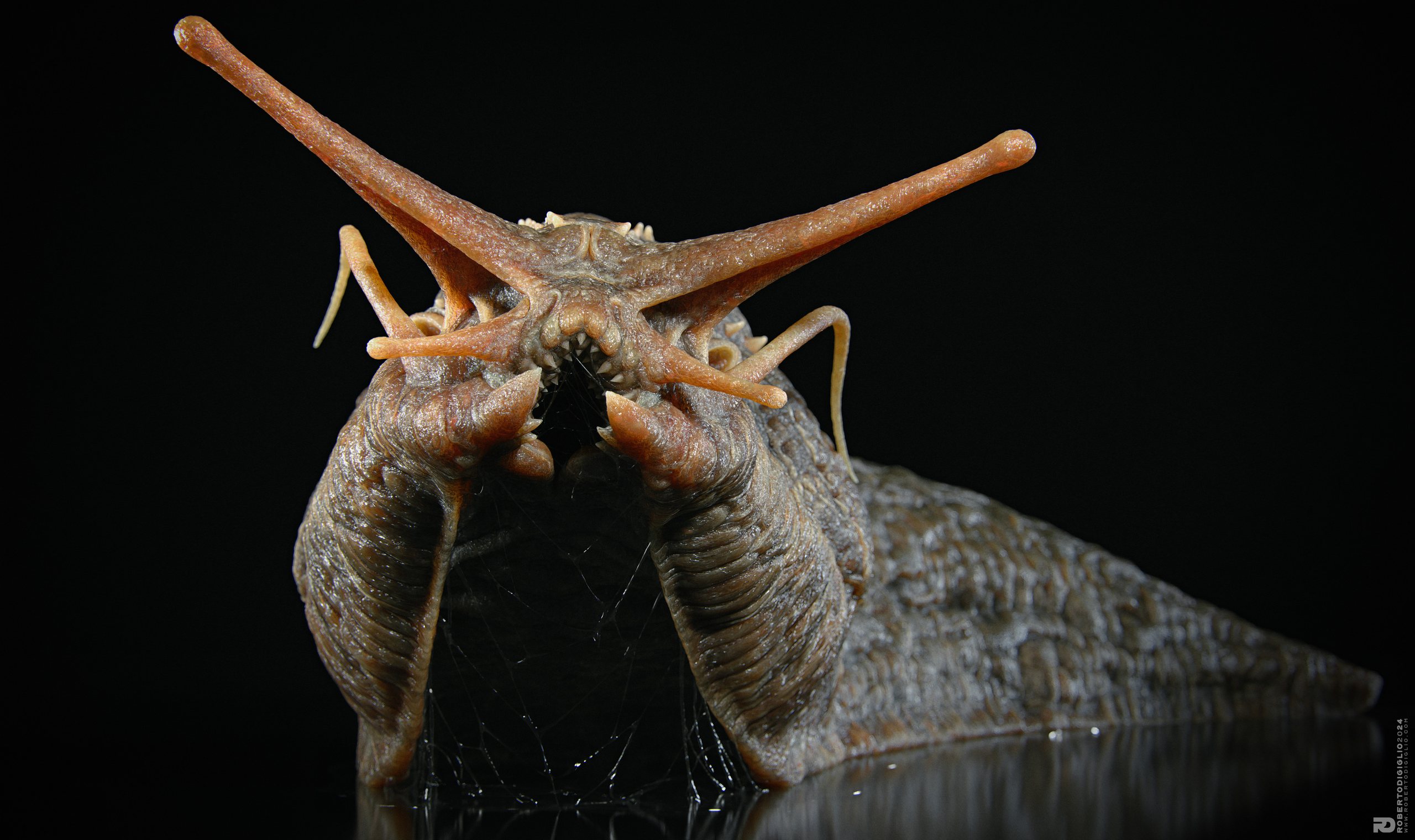 Limax Magnodentis — a carnivorous dog-sized slug with an armored mantle, creature design by Roberto Digiglio