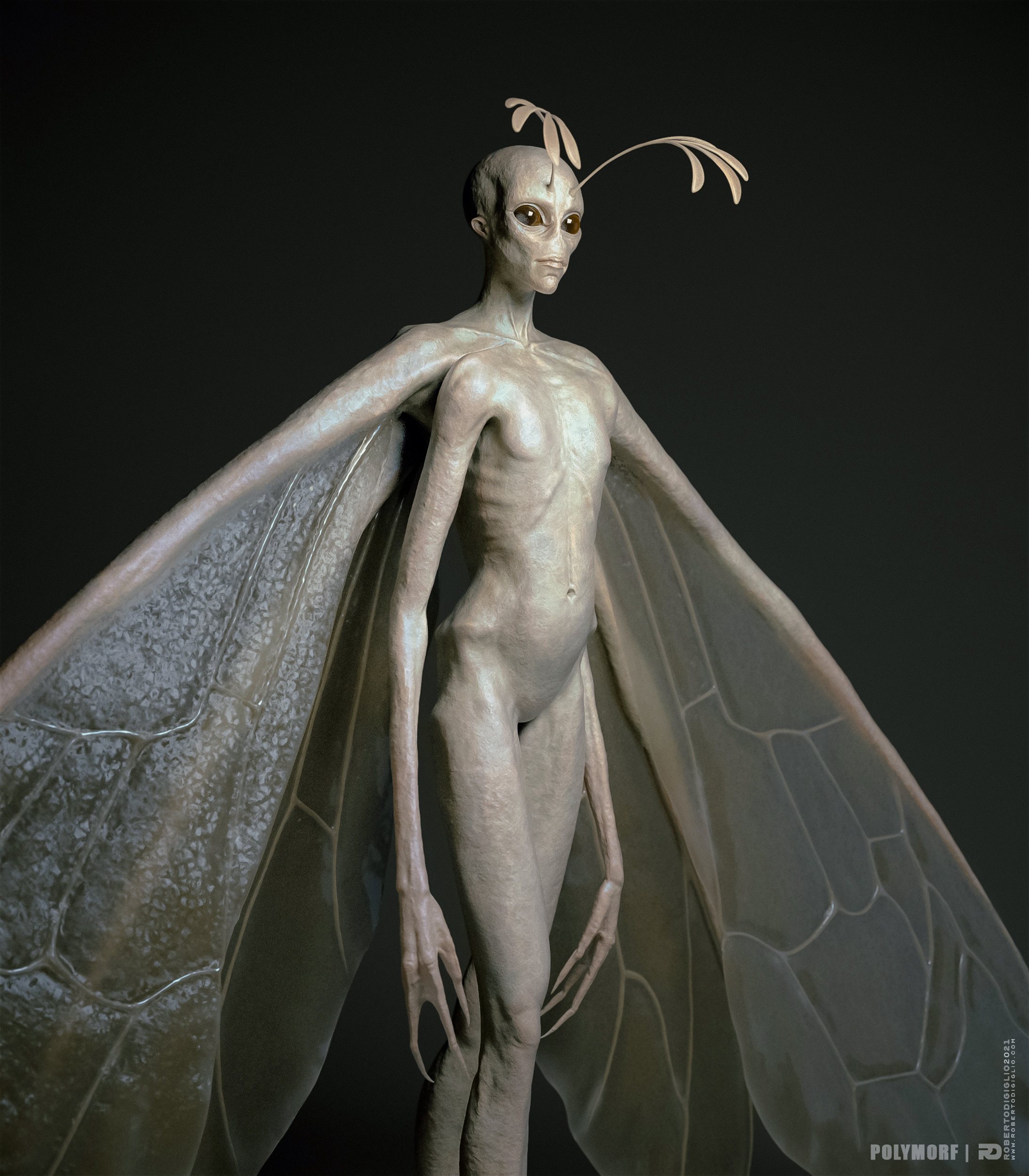 Symbiosis — Children of Compost — a post-human symbiont character for the SYMBIOSIS VR performance, character design by Roberto Digiglio