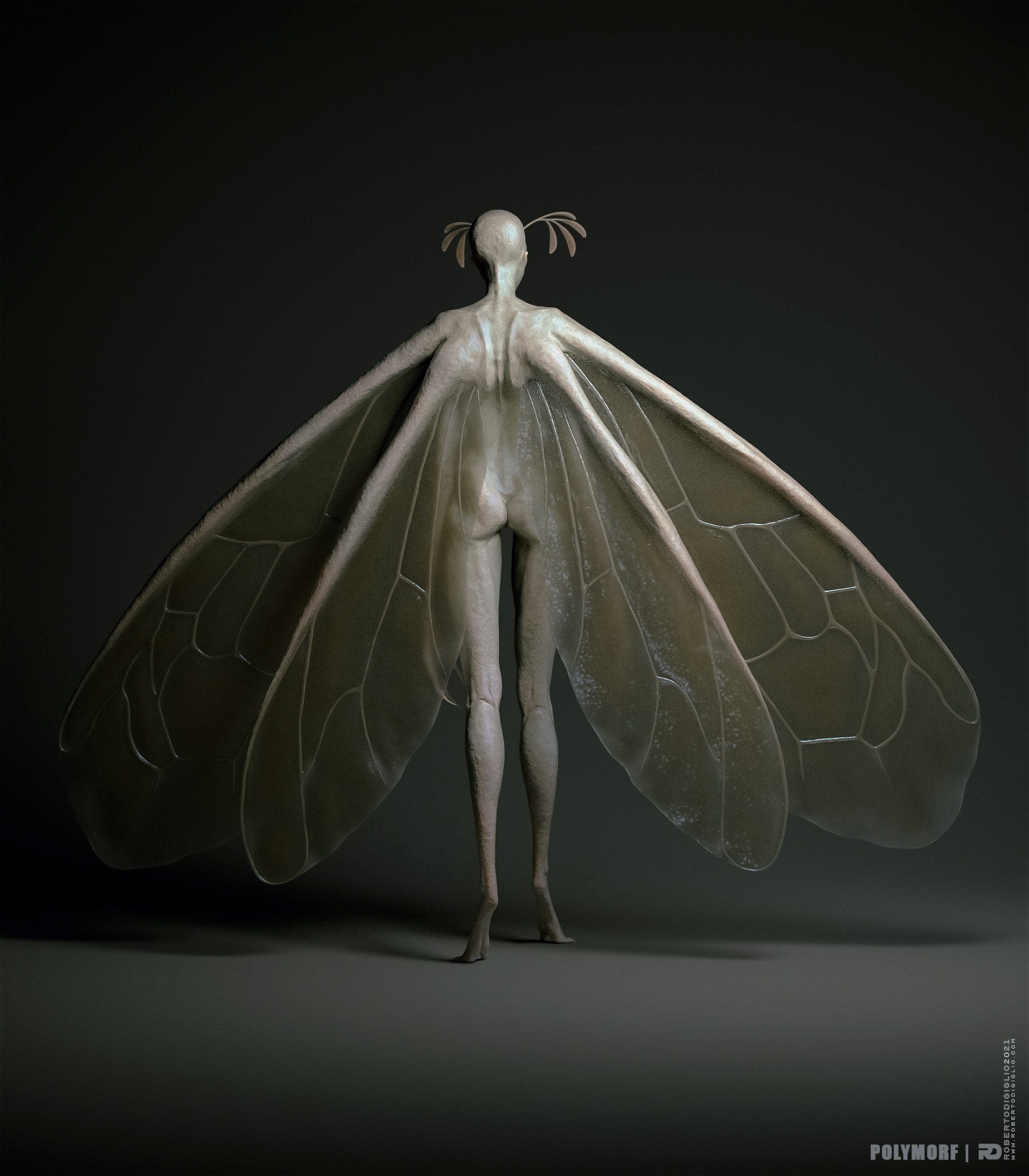 Symbiosis — Children of Compost — image 3: a post-human symbiont character for the SYMBIOSIS VR performance, character design by Roberto Digiglio