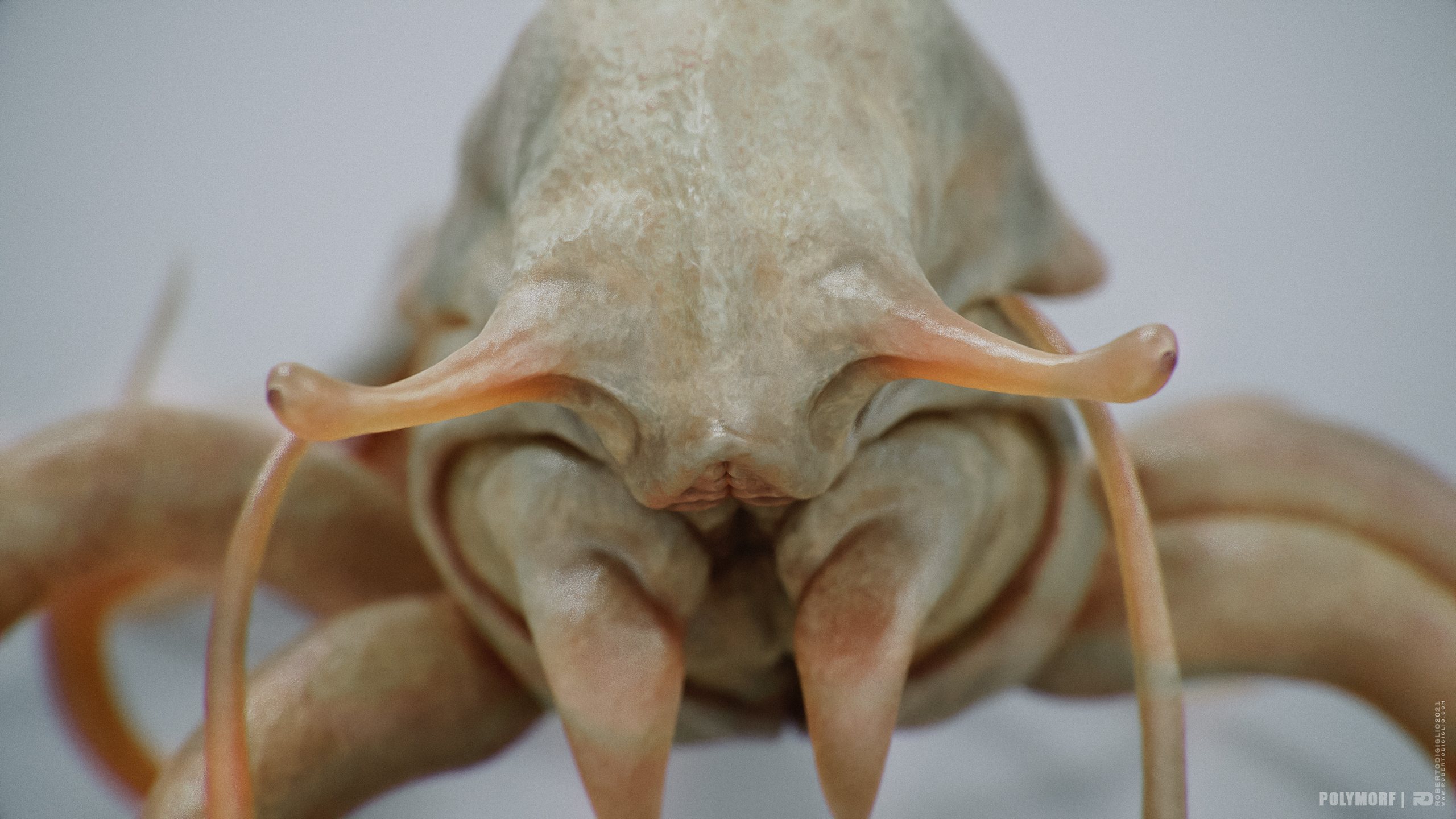 Symbiosis — Multibody Creature — a creature made of three autonomous organisms, for the SYMBIOSIS VR performance, creature design by Roberto Digiglio