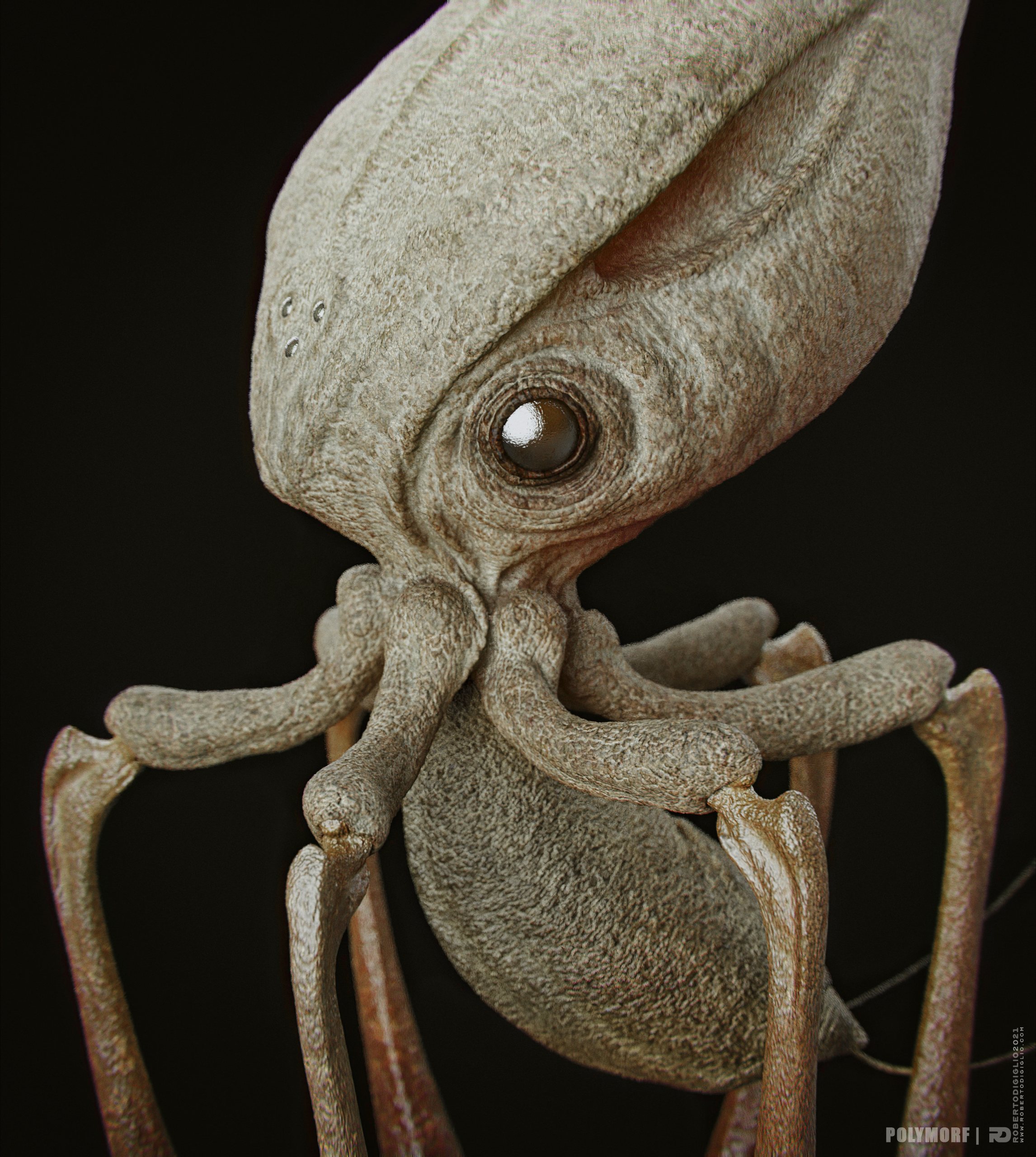 Symbiosis — Two-Body Symbiont System — a two-body symbiont creature for the SYMBIOSIS VR performance, creature design by Roberto Digiglio