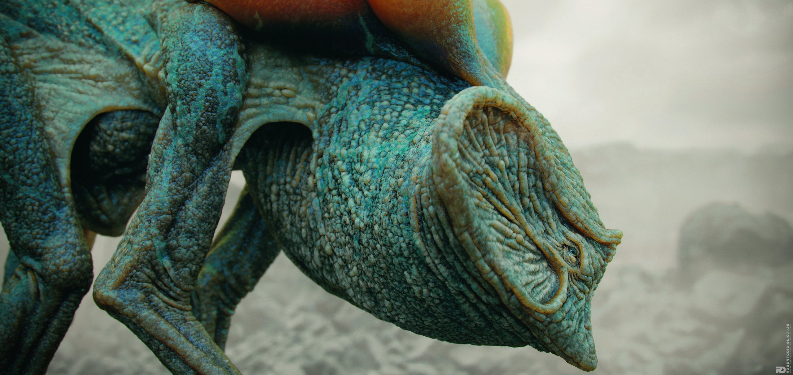 Terragaster Lithovore — image 7: a large alien organism adapted to extreme gravity, creature design by Roberto Digiglio