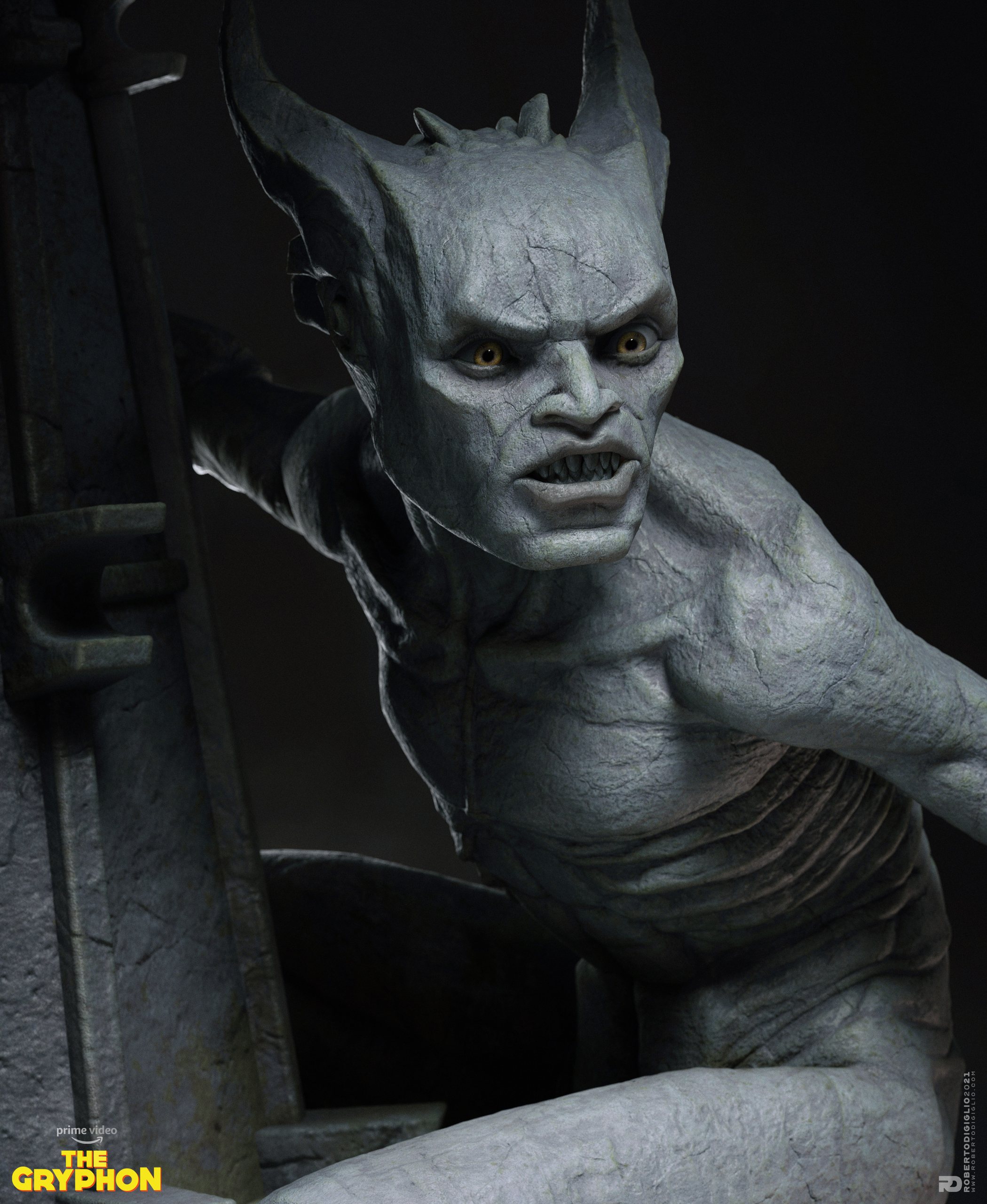 The Gryphon — The Horned Ones — image 5: a horned character designed for The Gryphon on Amazon Prime Video, character design by Roberto Digiglio