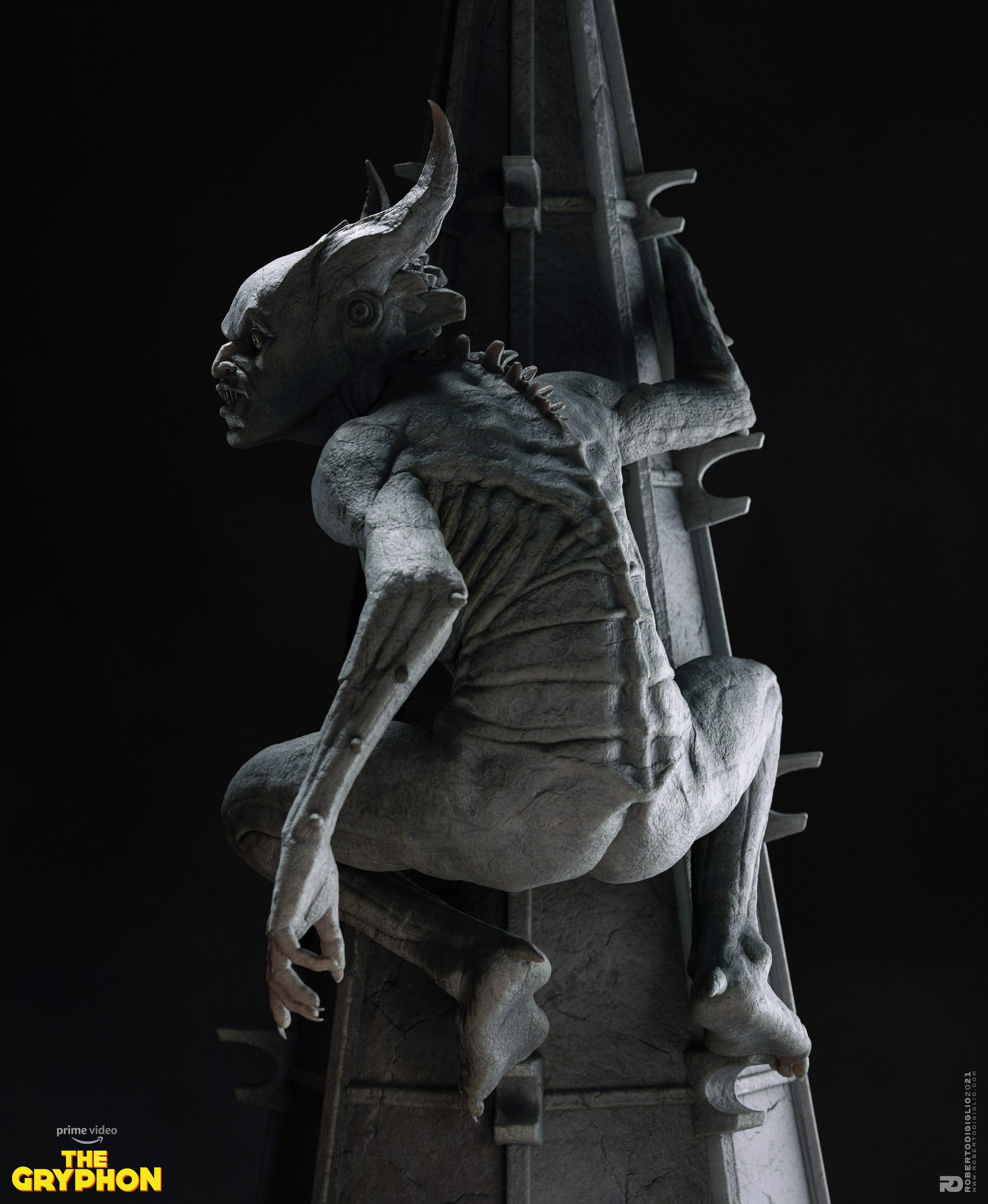 The Gryphon — The Horned Ones — image 6: a horned character designed for The Gryphon on Amazon Prime Video, character design by Roberto Digiglio