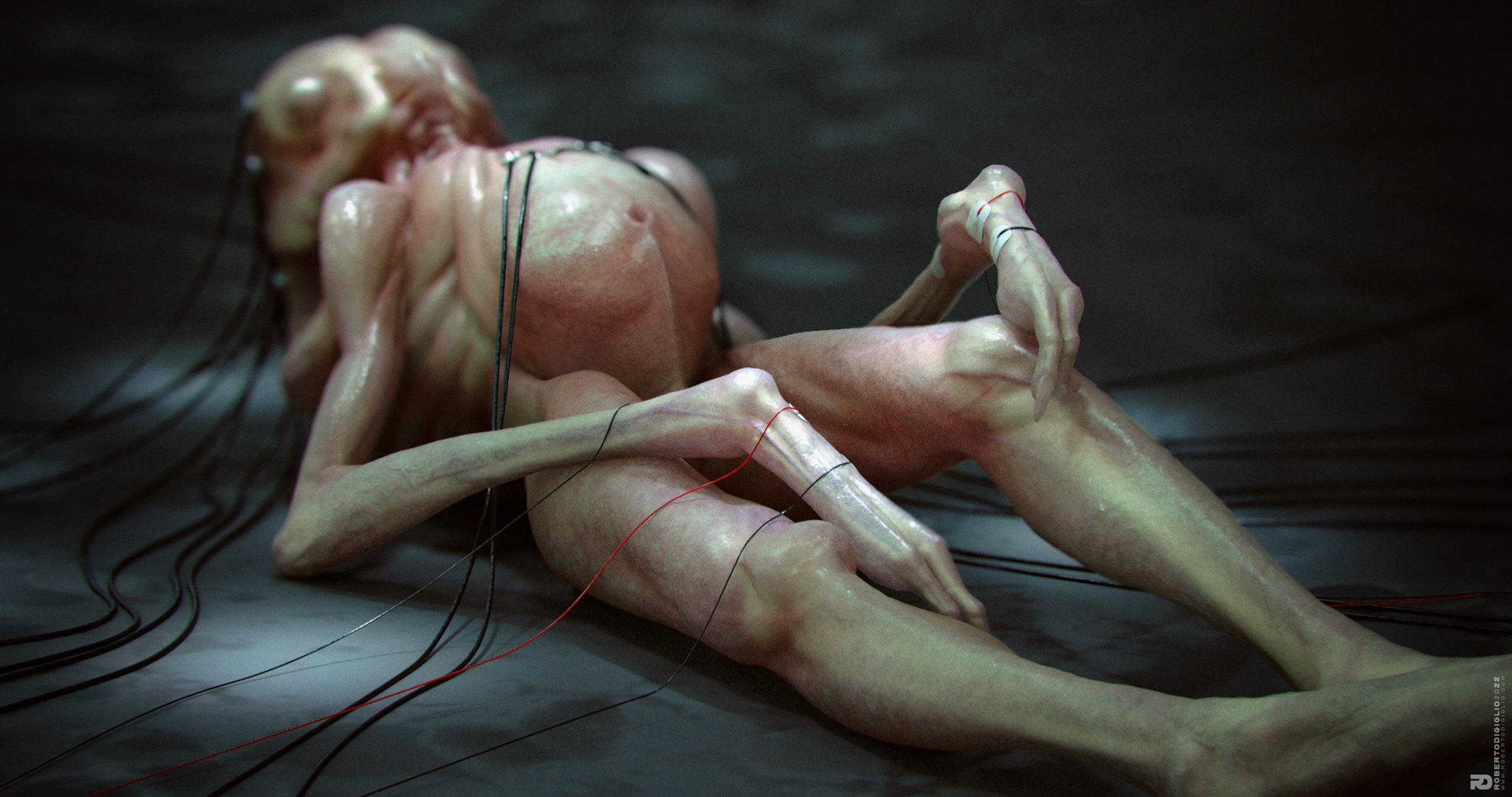 The Magic of Life — image 6: an artificial creature in fetal incubation, creature design by Roberto Digiglio